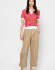 Elasticated Technical Panama Pants, Sand