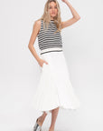 Pleated Skirt, Chalk