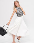 Pleated Skirt, Chalk