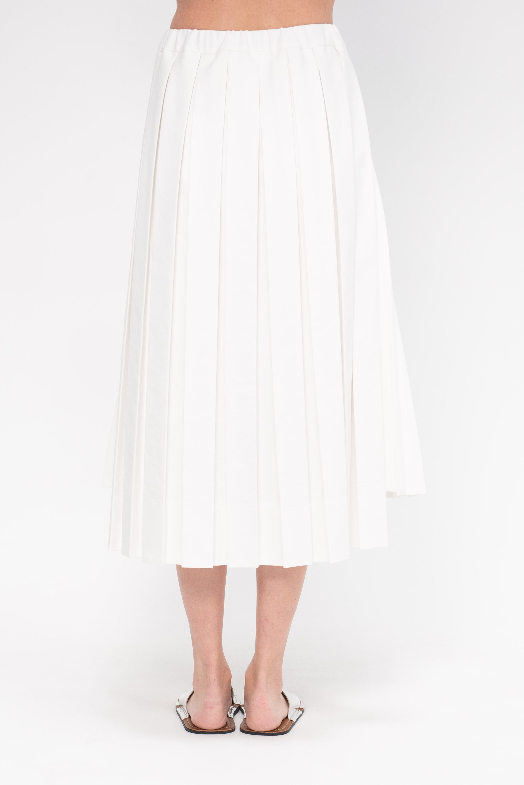 Pleated Skirt, Chalk