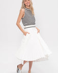 Pleated Skirt, Chalk