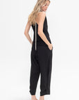 Elasticated Viscose Pant , Black