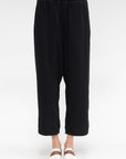 Elasticated Viscose Pant , Black