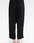 Elasticated Viscose Pant , Black