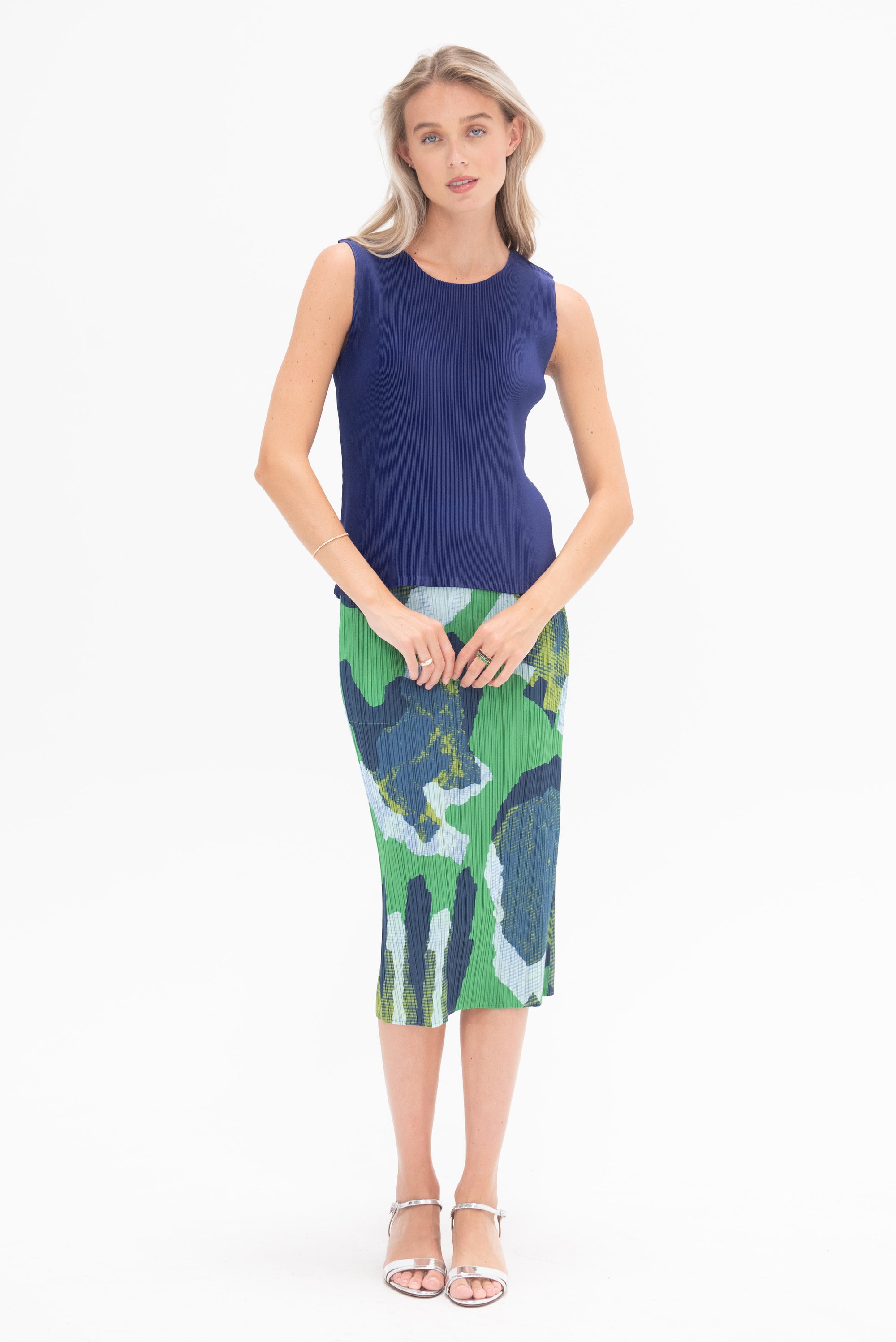 PLEATS PLEASE BY ISSEY MIYAKE - Meteorite Skirt, Green