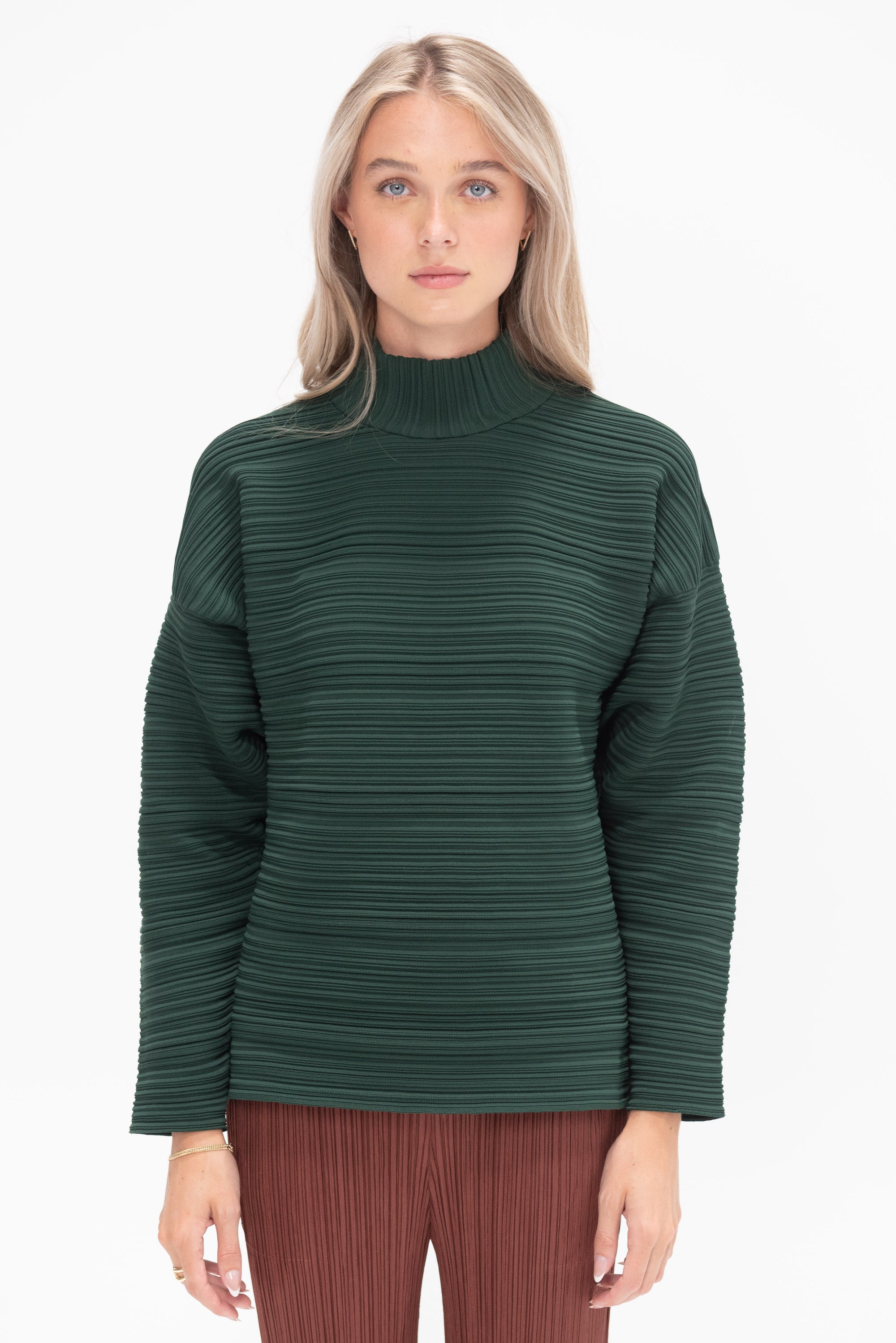 PLEATS PLEASE BY ISSEY MIYAKE - Crepe Knit, Deep Green