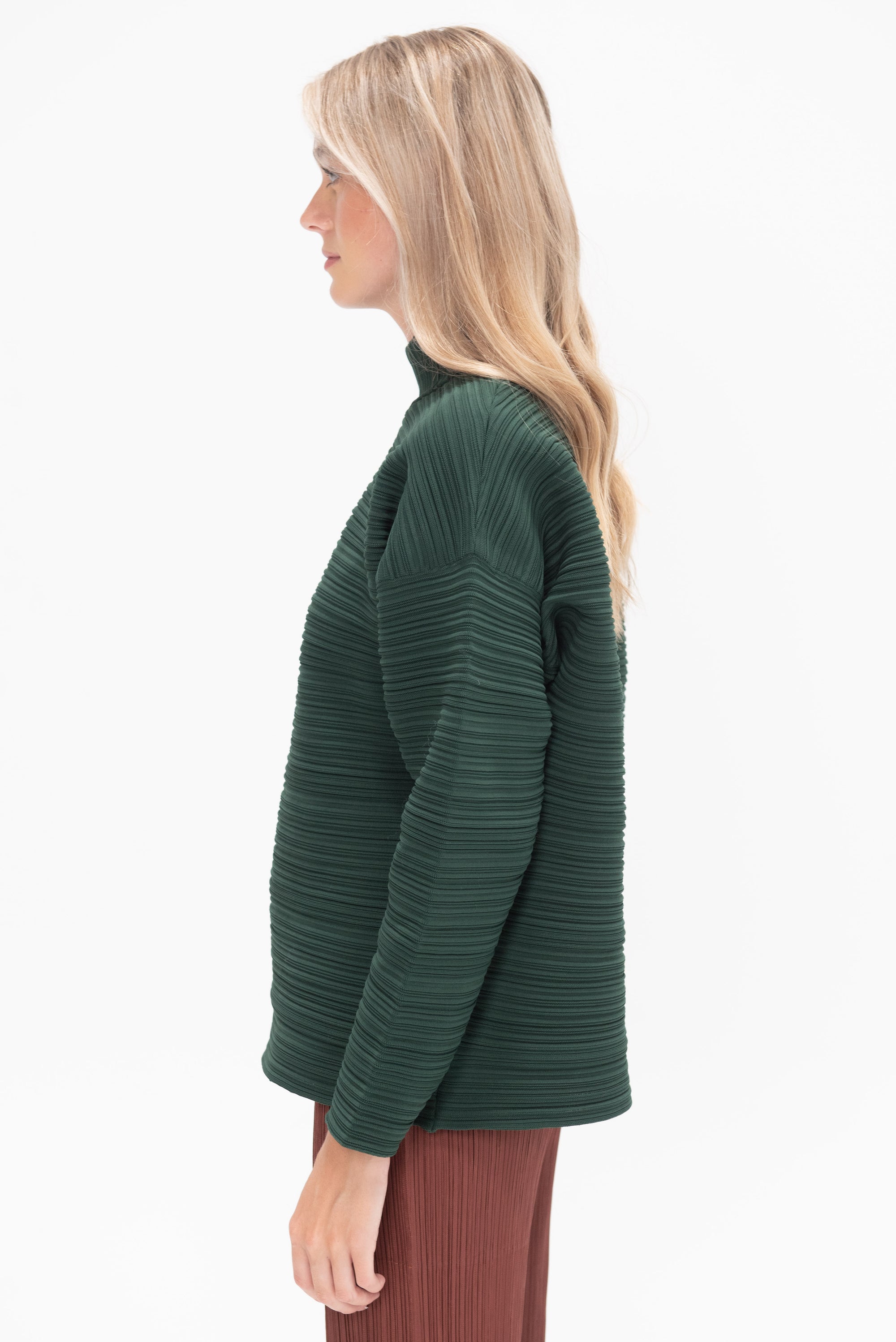 PLEATS PLEASE BY ISSEY MIYAKE - Crepe Knit, Deep Green