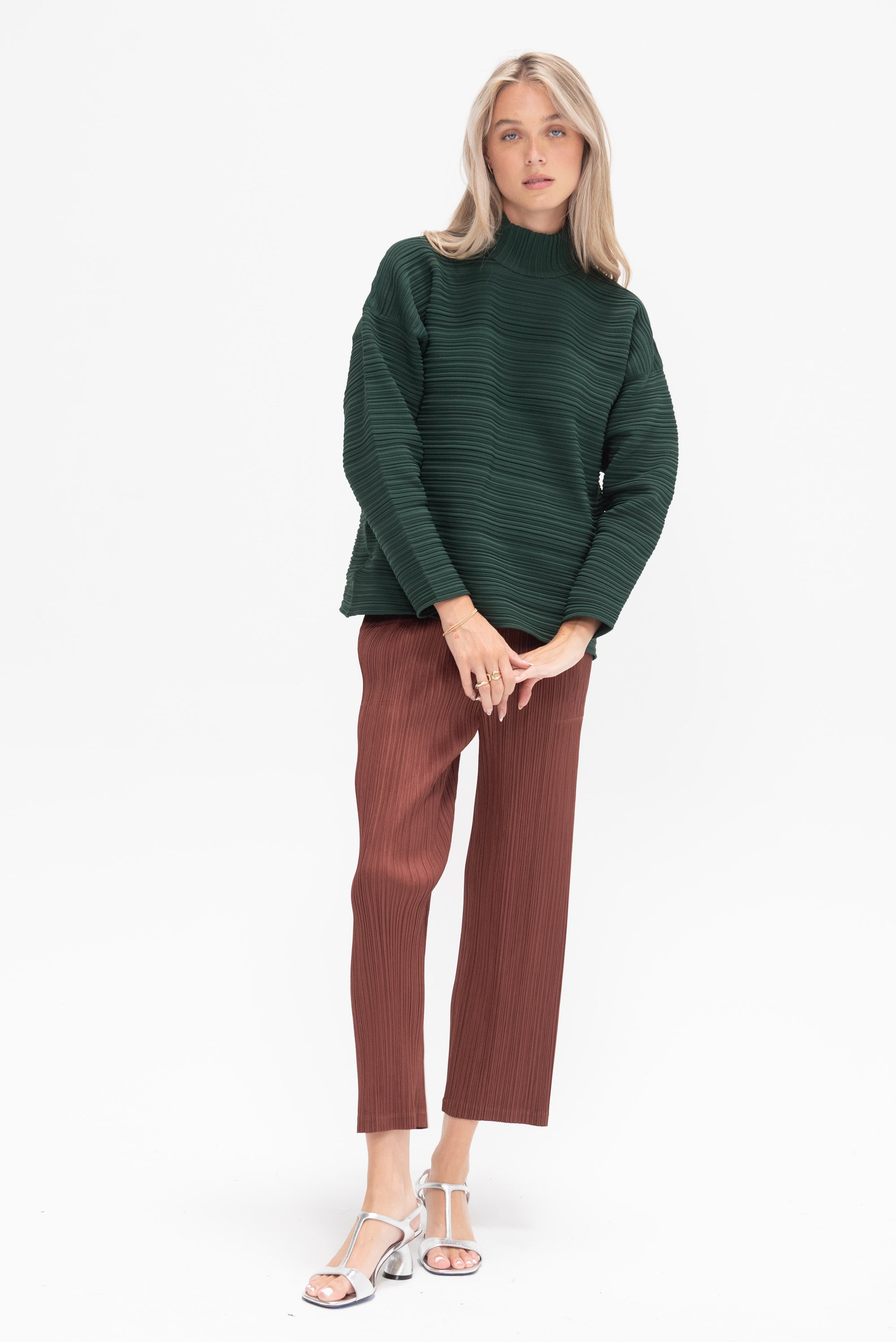 PLEATS PLEASE BY ISSEY MIYAKE - Crepe Knit, Deep Green