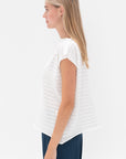 Pleats Please by Issey Miyake - Mesh Knit Top, White