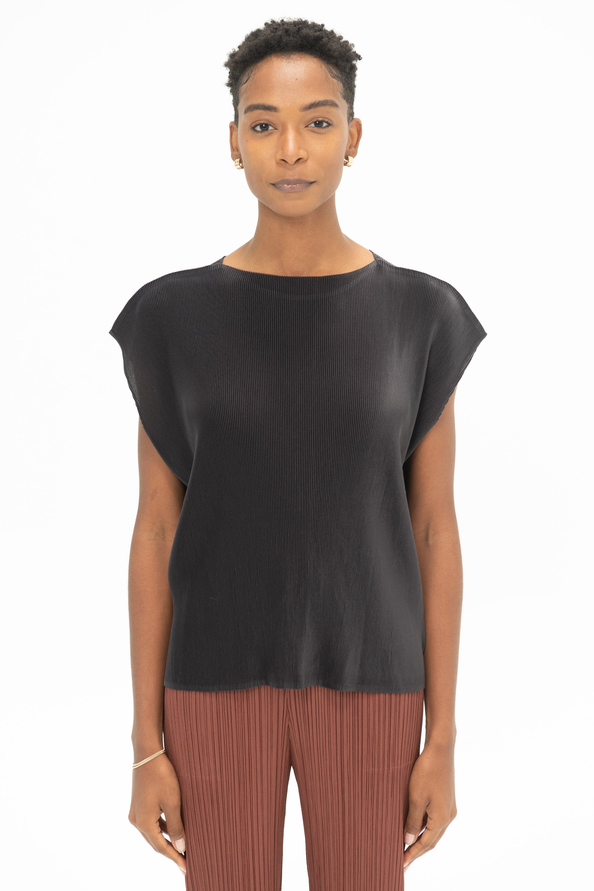 PLEATS PLEASE BY ISSEY MIYAKE - Mist September Top, Charcoal