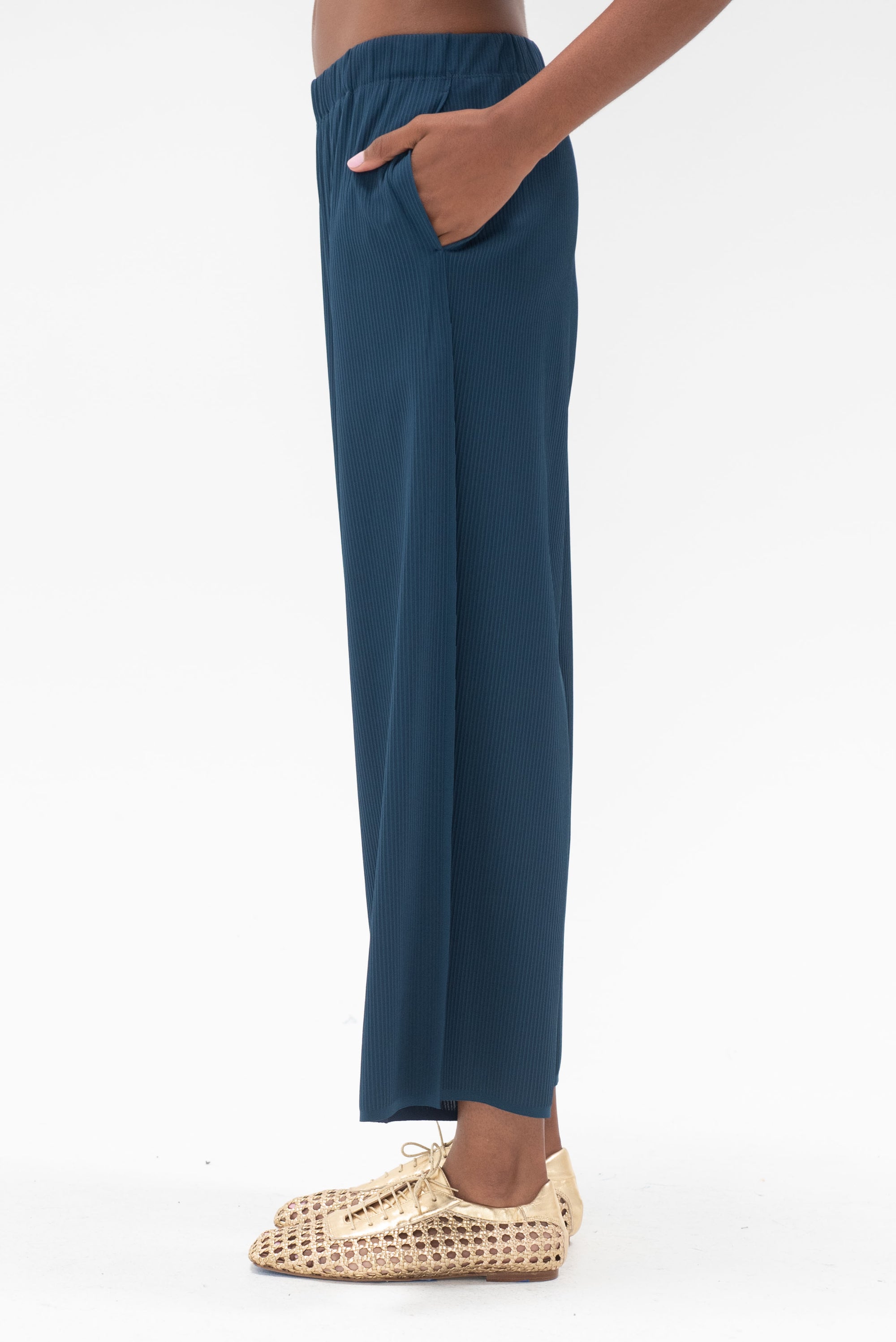 Pleats Please by Issey Miyake - A-Poc Form Pant, Navy