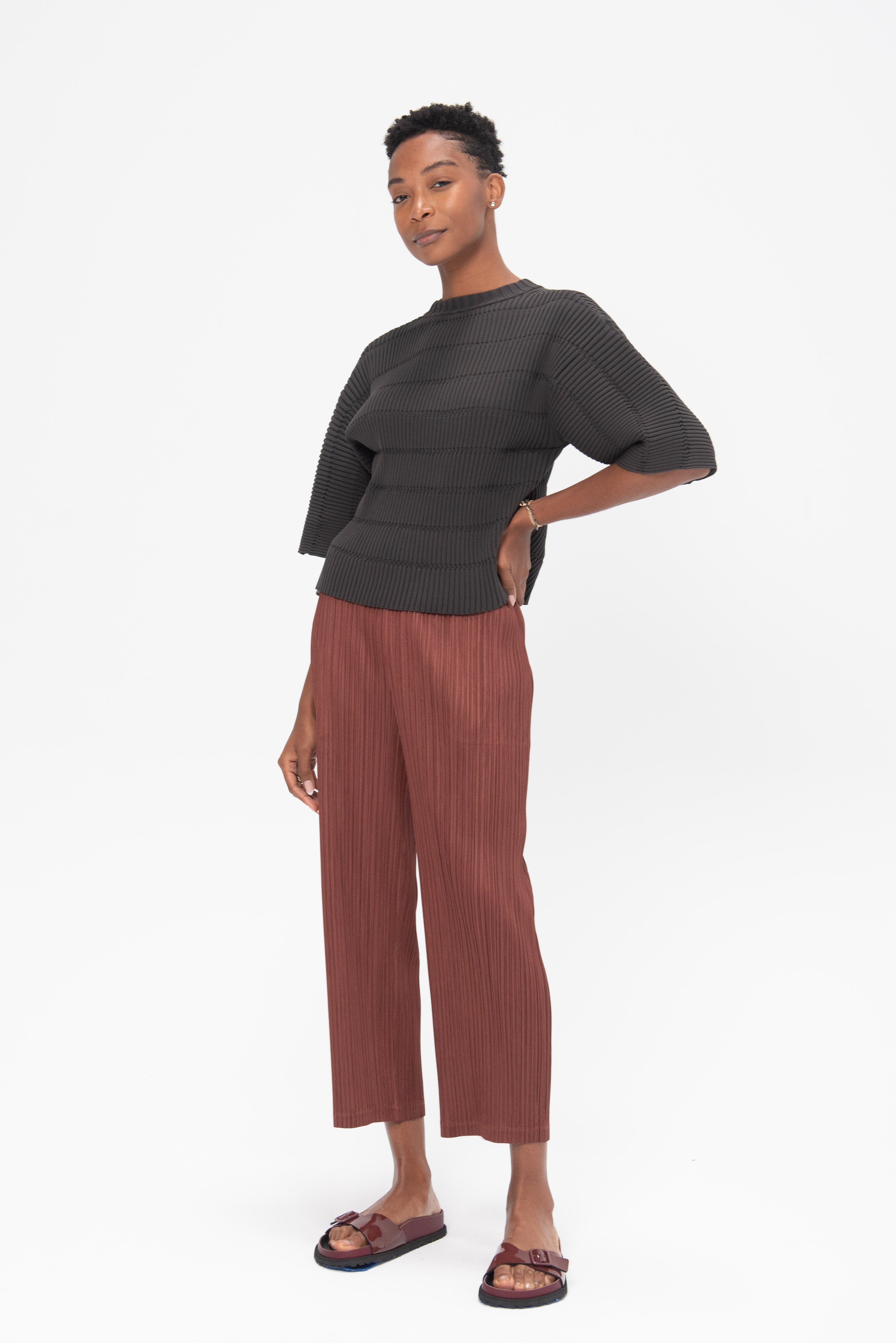 Pleats Please by Issey Miyake Thicker Bottoms 2 Pants, Brown – Kick Pleat