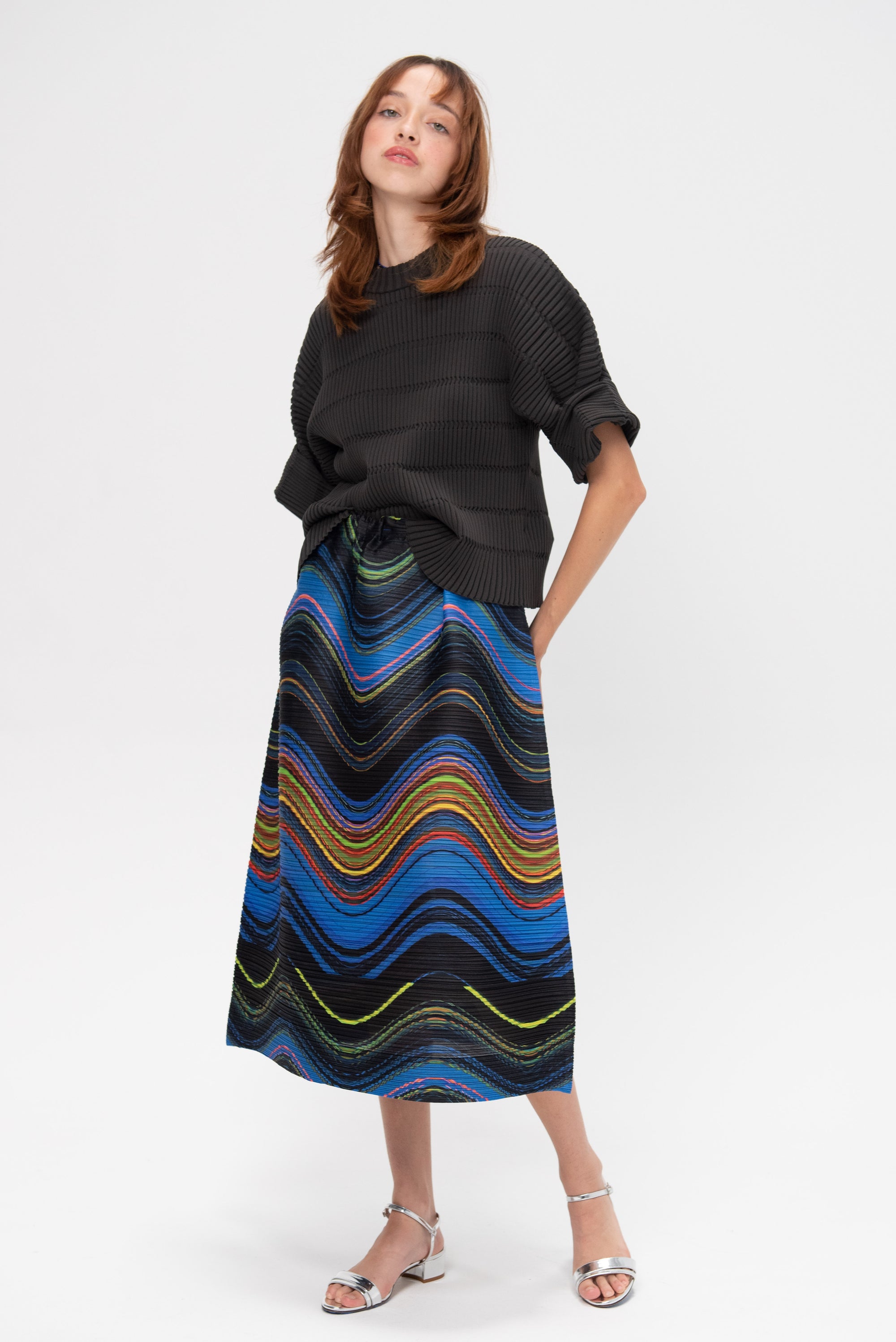 PLEATS PLEASE BY ISSEY MIYAKE - Warp Skirt, Black