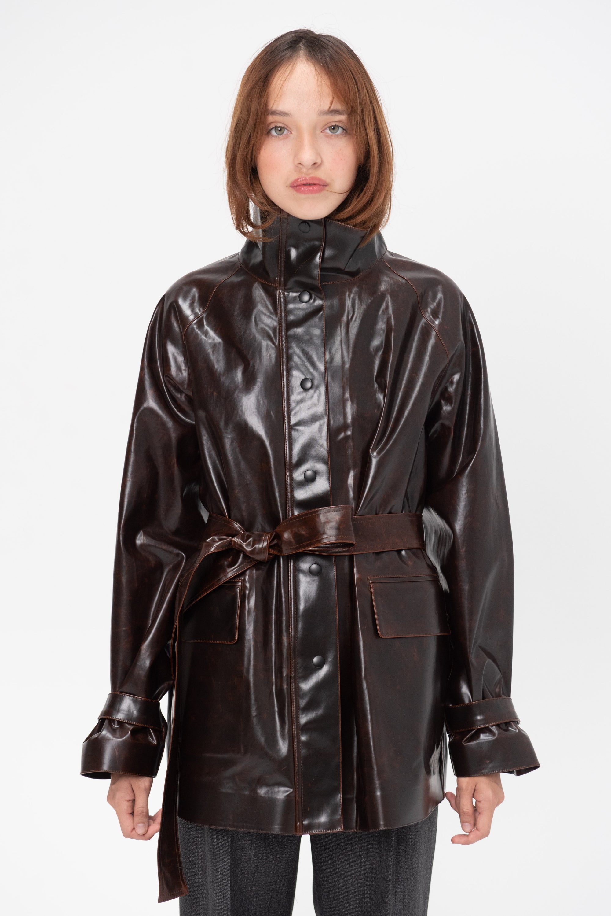 PROENZA SCHOULER - Finch Raincoat, Brown Black