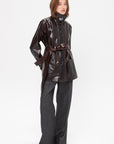 PROENZA SCHOULER - Finch Raincoat, Brown Black