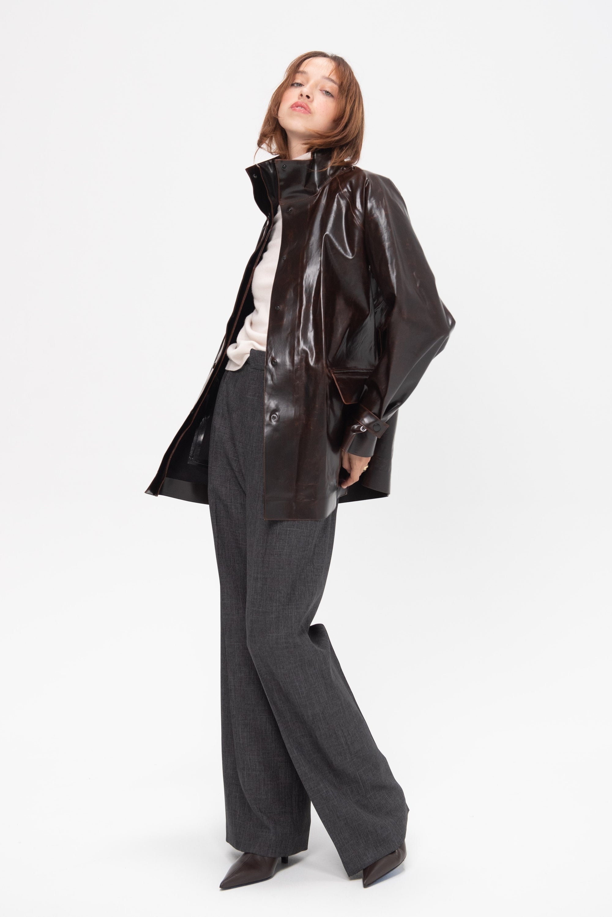 PROENZA SCHOULER - Finch Raincoat, Brown Black