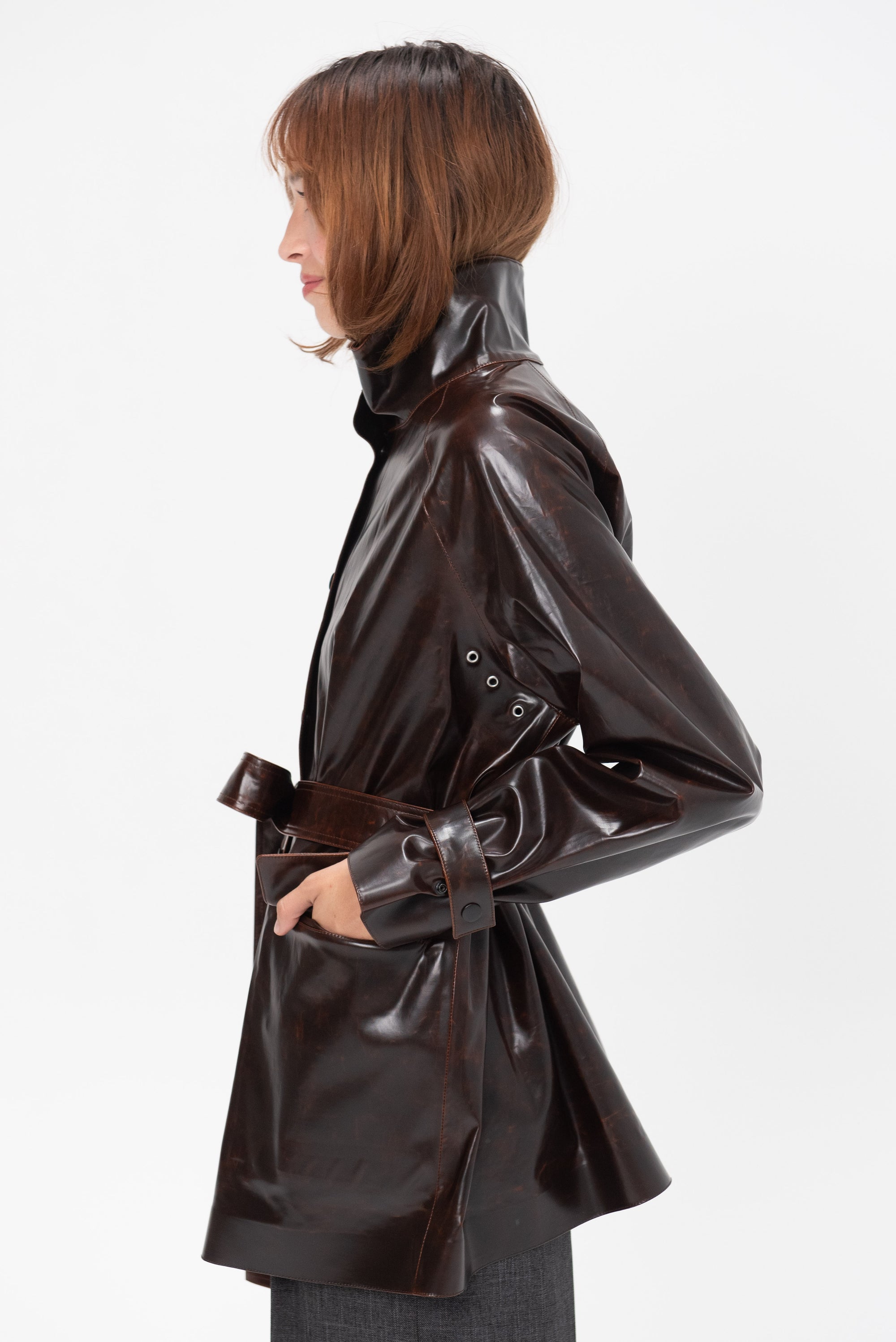 PROENZA SCHOULER - Finch Raincoat, Brown Black