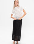 Jasmine Skirt Stretch Lace, Black