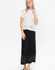 Jasmine Skirt Stretch Lace, Black