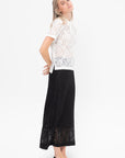 Jasmine Skirt Stretch Lace, Black