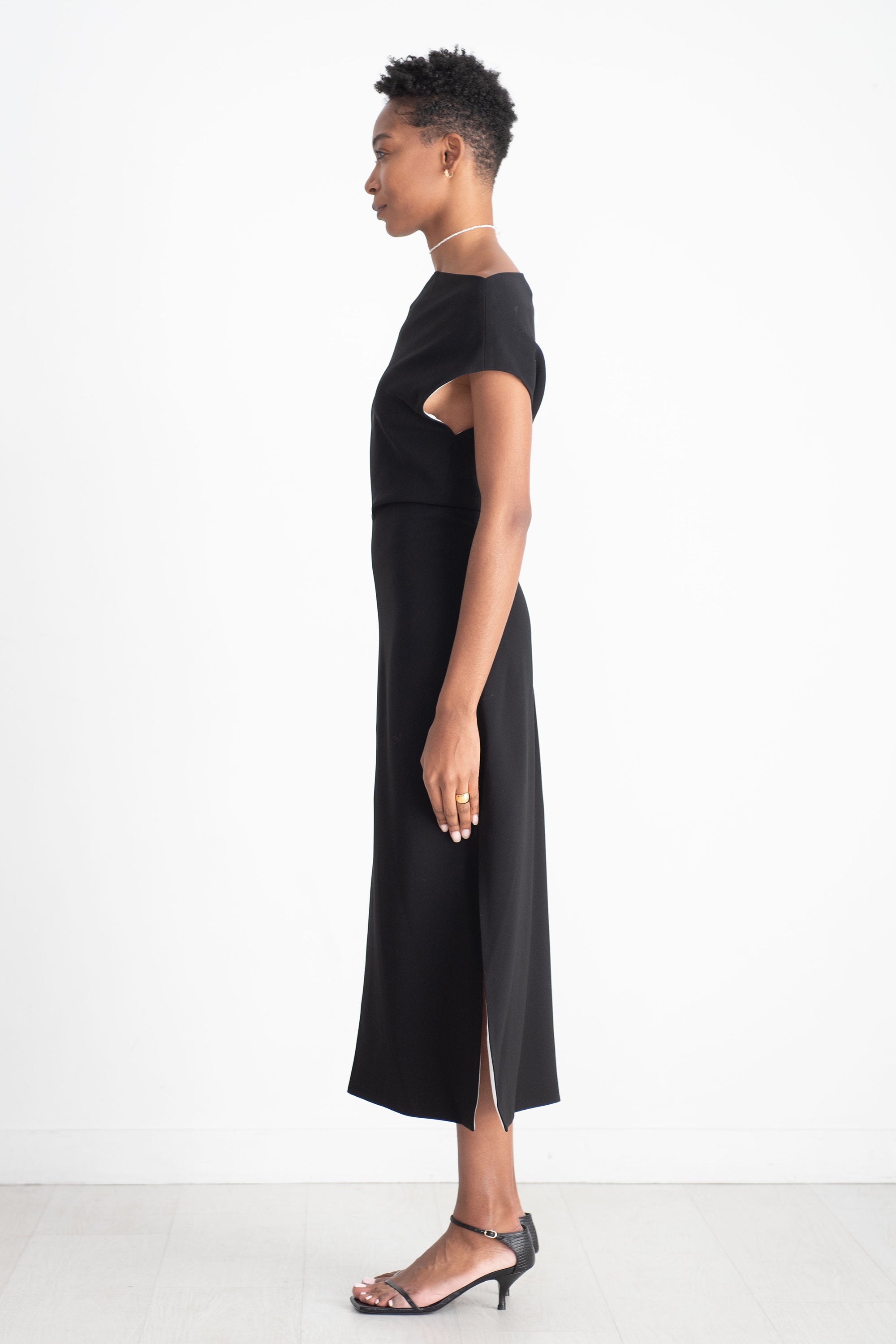 proenza schouler - Rosa Off The Shoulder Dress, Black