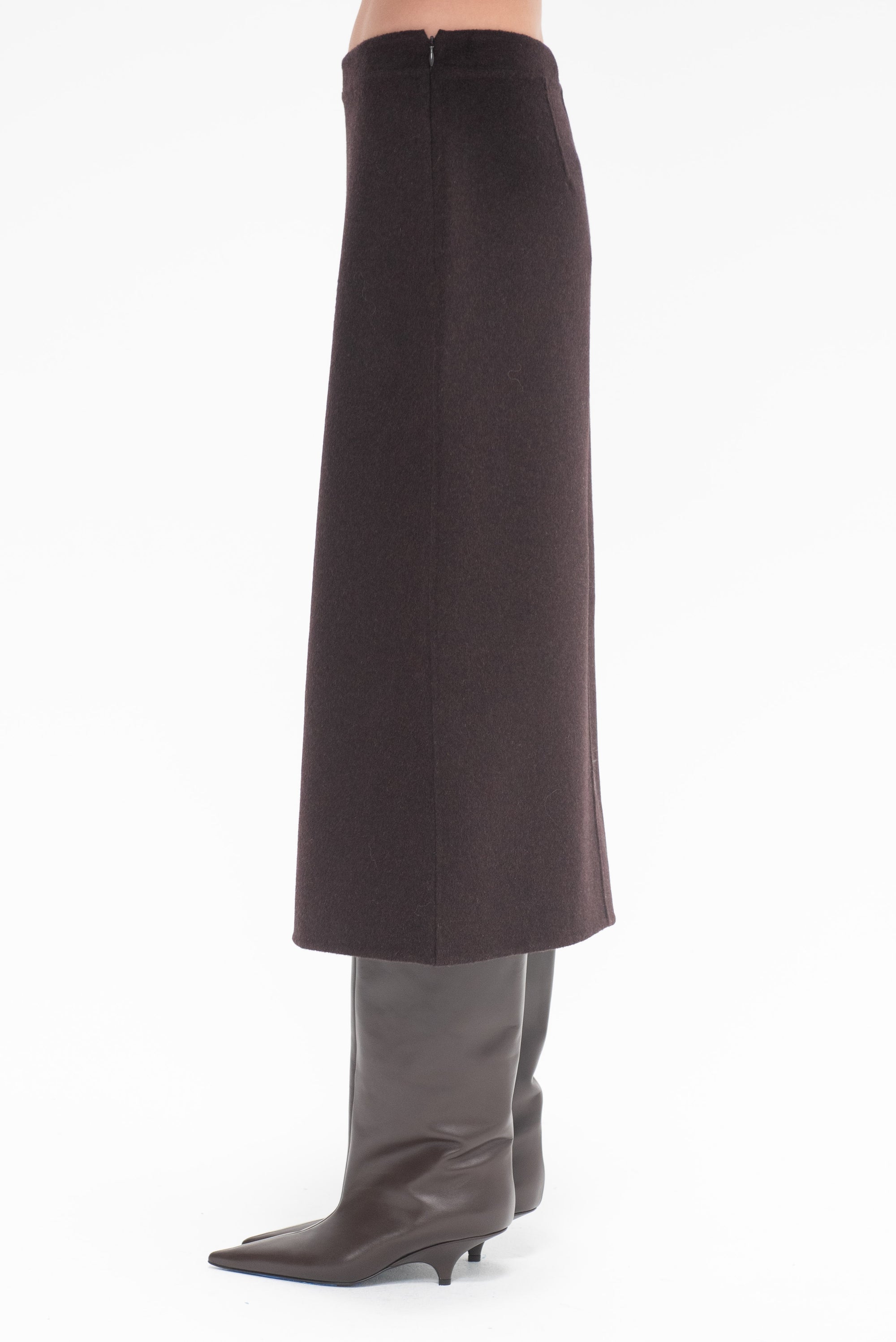 PROENZA SCHOULER WHITE LABEL - Adrian Skirt in Brushed Wool, Hickory