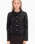 PROENZA SCHOULER WHITE LABEL - Josephine Jacket in Brushed Knit, Hickory-Black