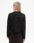 PROENZA SCHOULER WHITE LABEL - Josephine Jacket in Brushed Knit, Hickory-Black