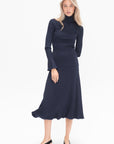 PROENZA SCHOULER WHITE LABEL - Stina Skirt in Geo Knits, Navy-Black