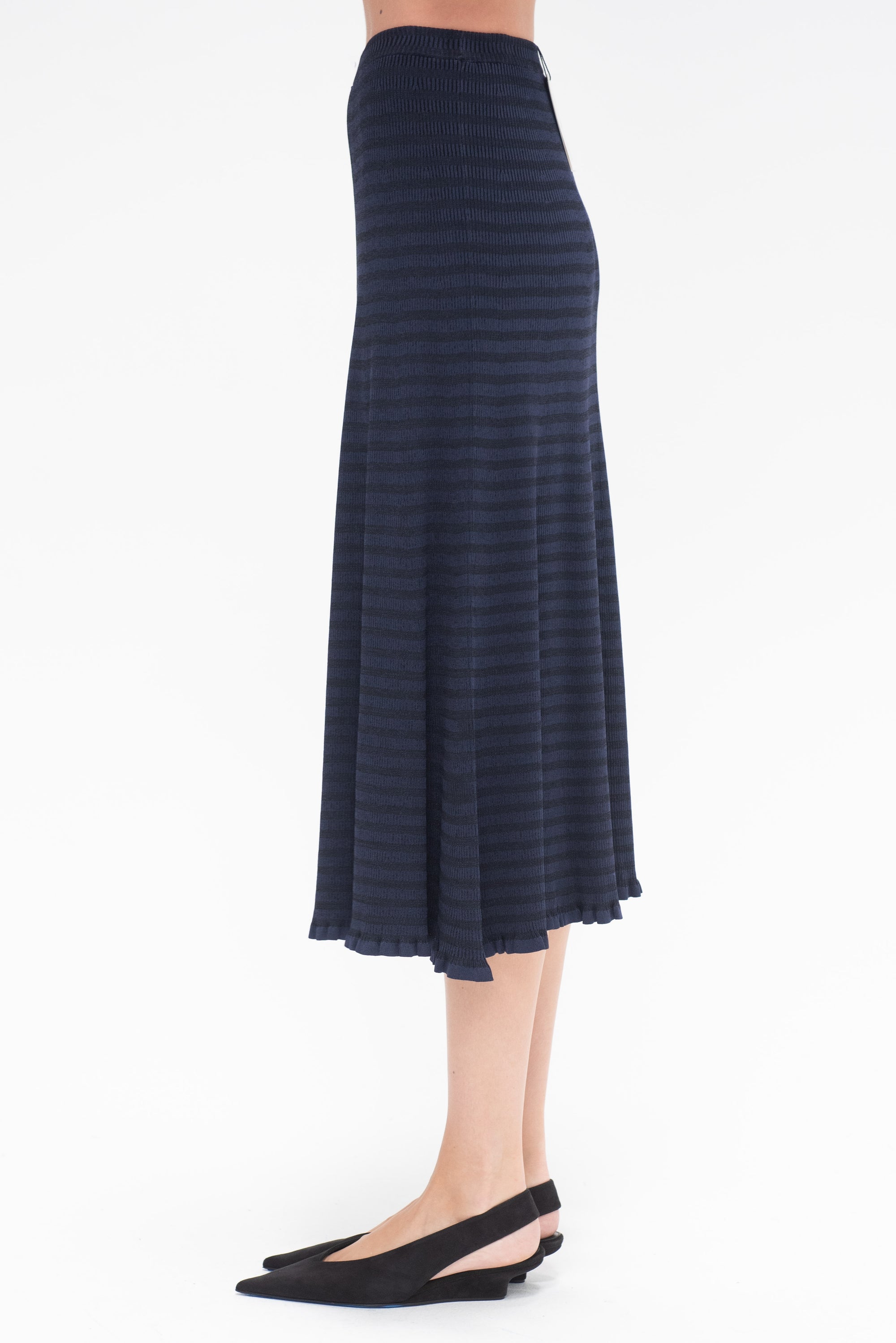 PROENZA SCHOULER WHITE LABEL - Stina Skirt in Geo Knits, Navy-Black