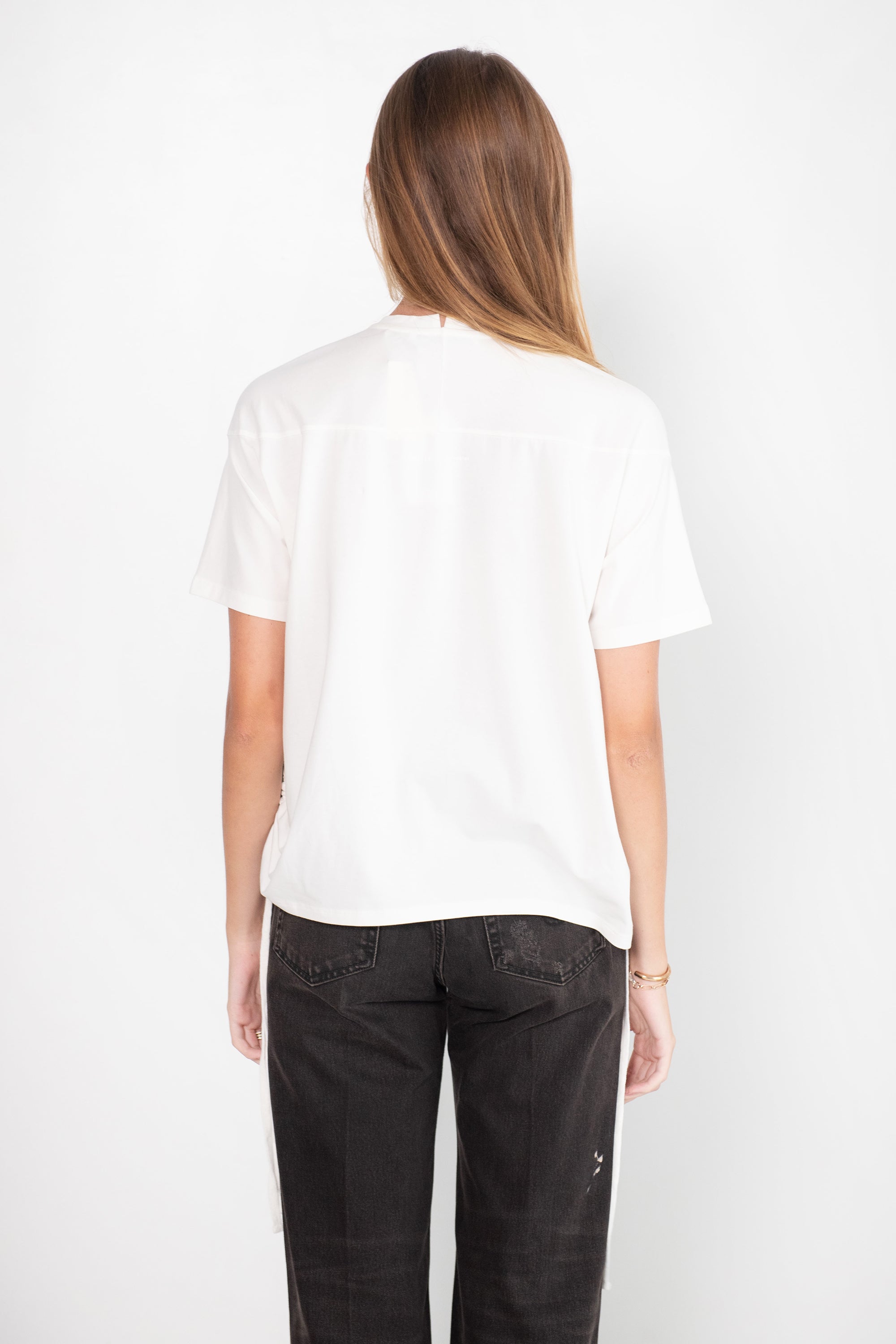 Proenza Schouler White Label Side Slit T-shirt In Nero
