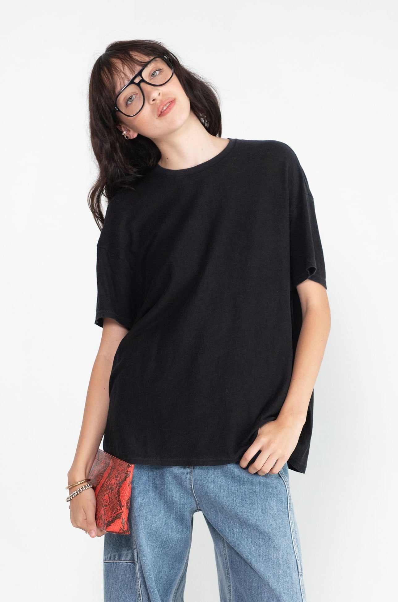 Oversize Black Tee 