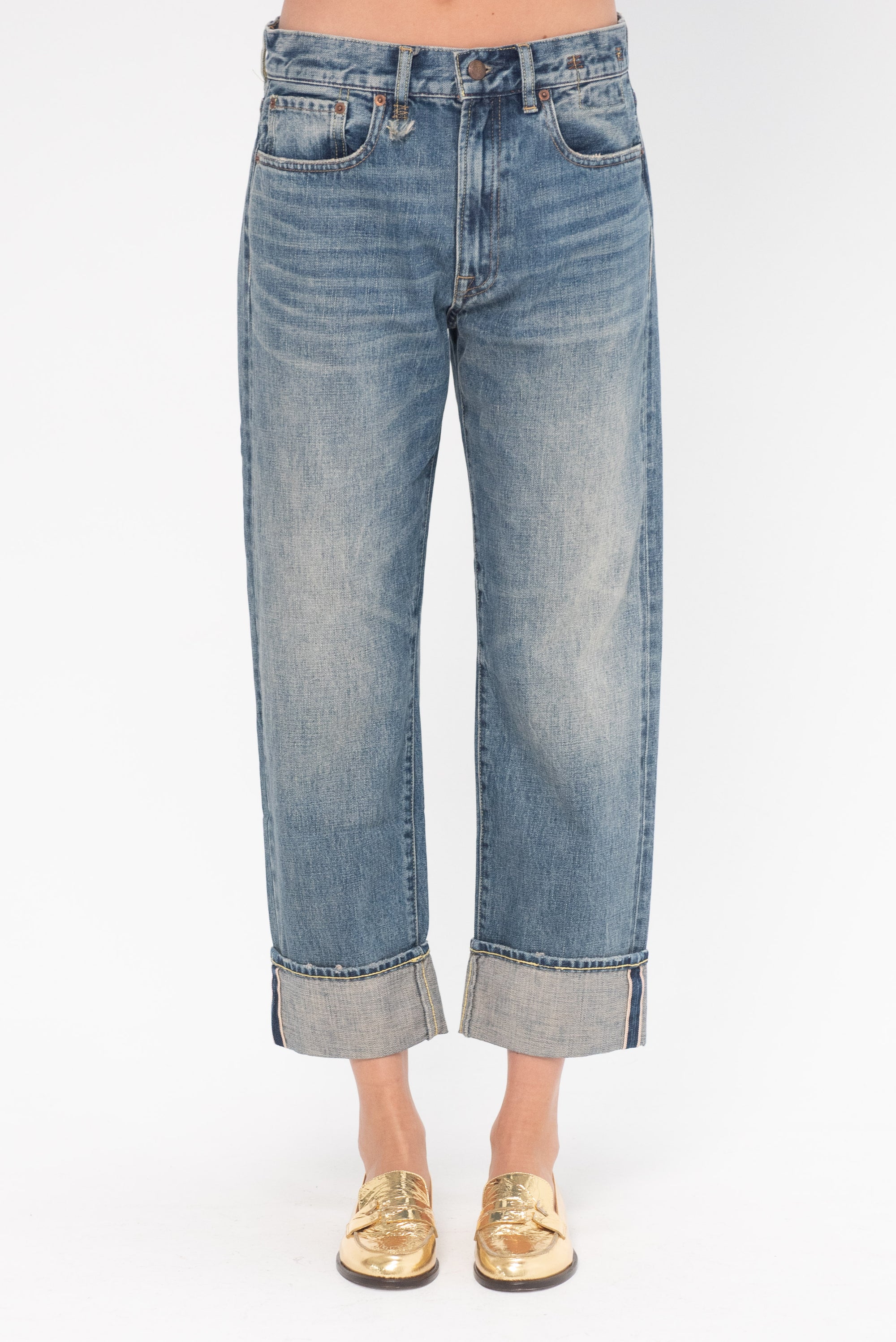 R13 - Boyfriend Jean, Aspen Selvedge Blue