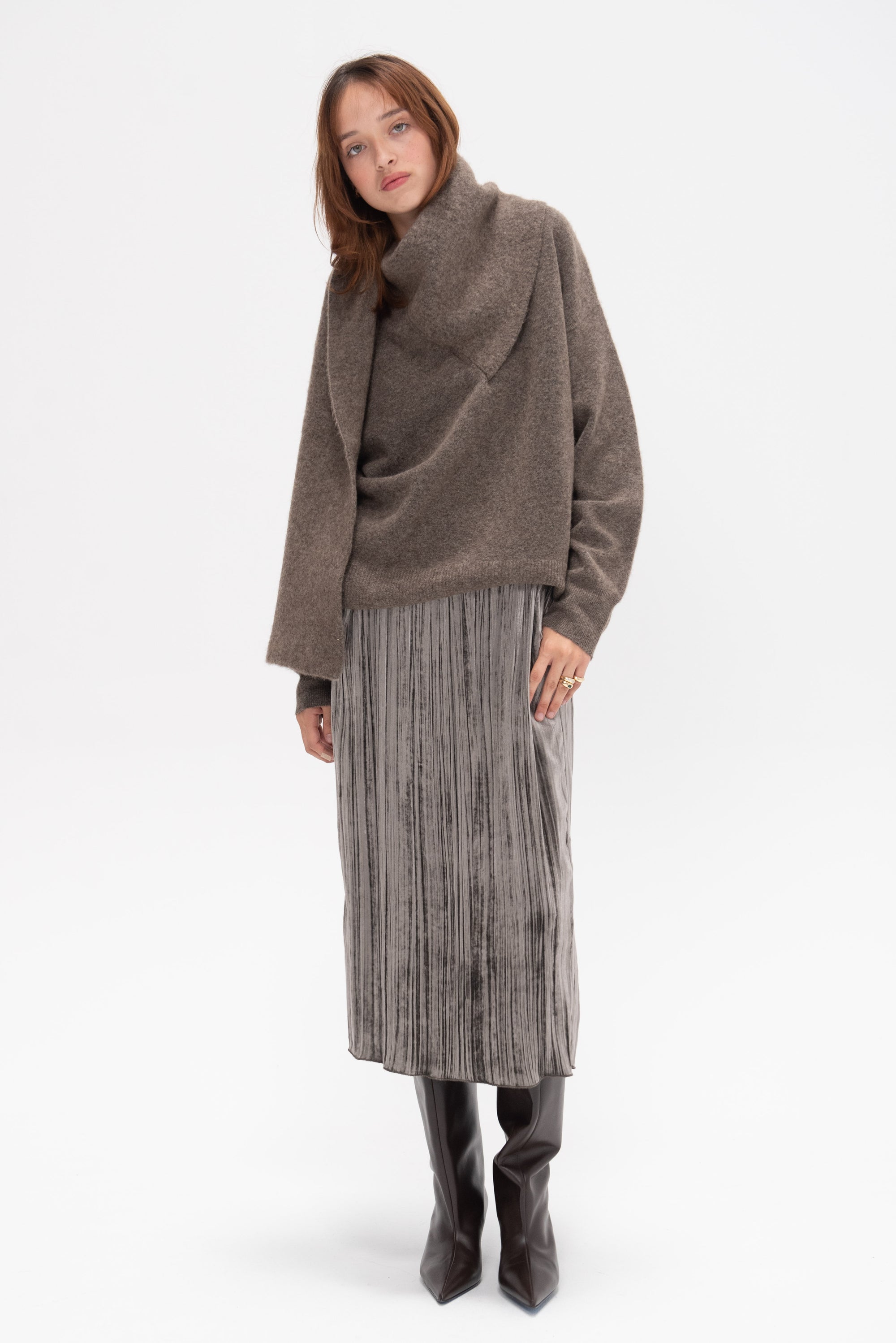 RACHEL COMEY - Vela Skirt, Gunmetal