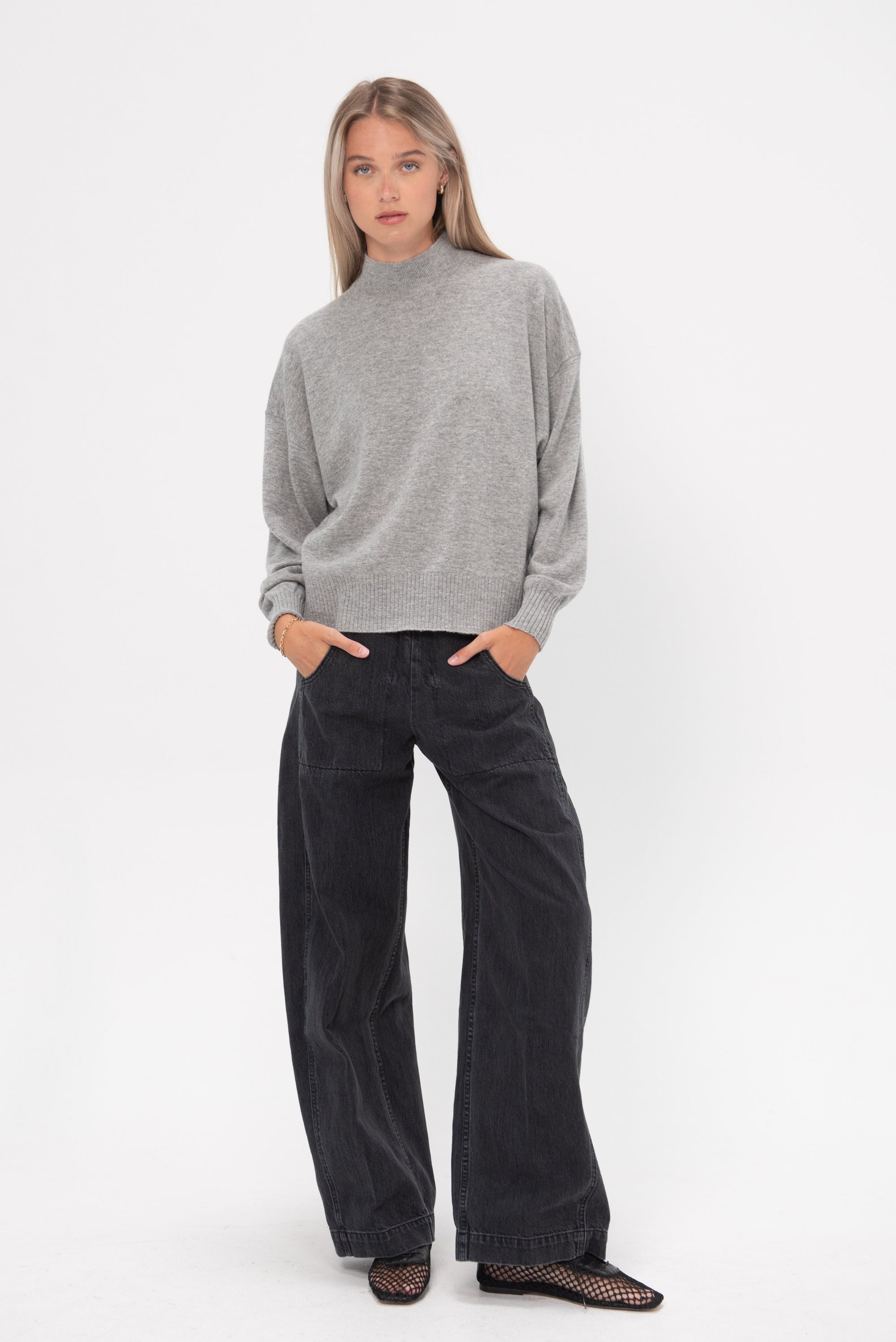 RACHEL COMEY - Roy Sweater, Heather Grey