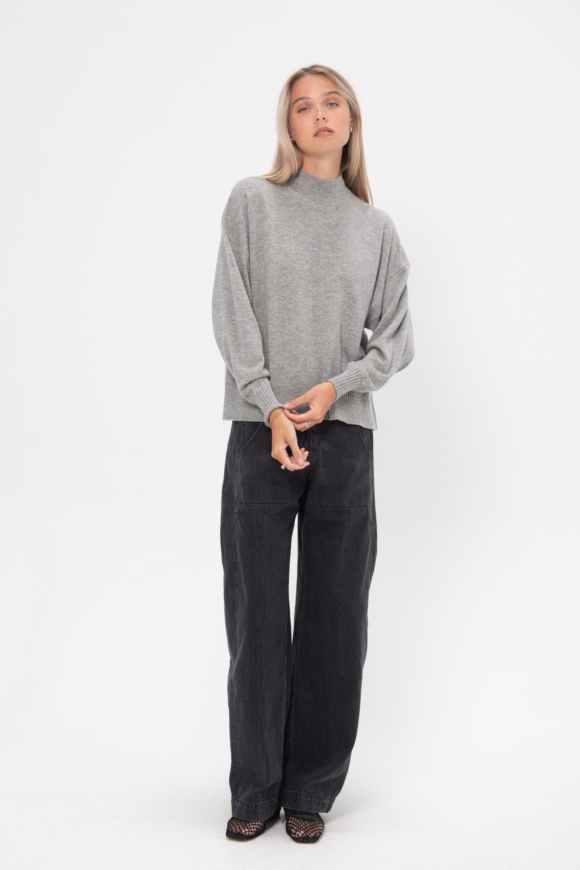 RACHEL COMEY - Roy Sweater, Heather Grey