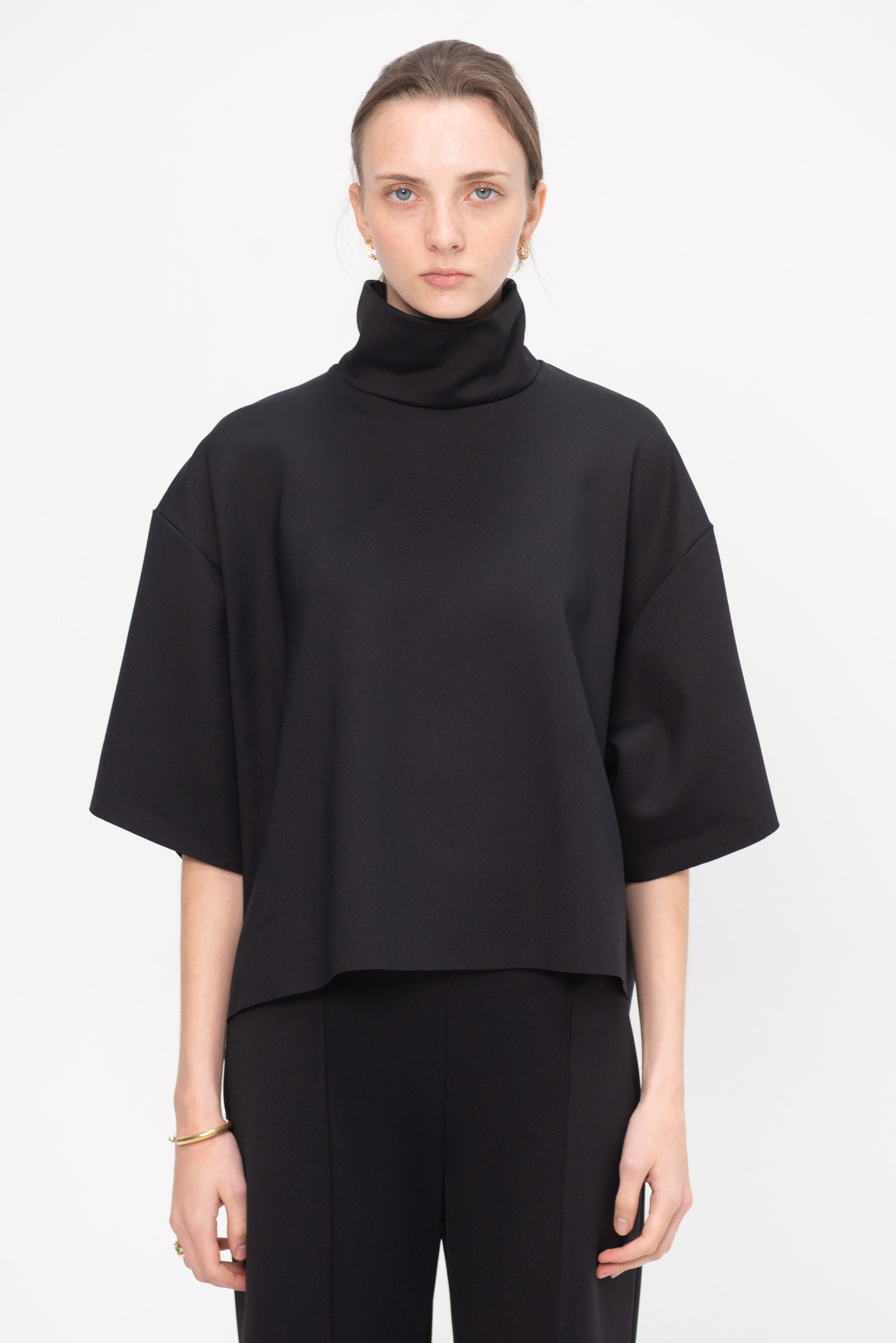 Boxy Turtleneck Top