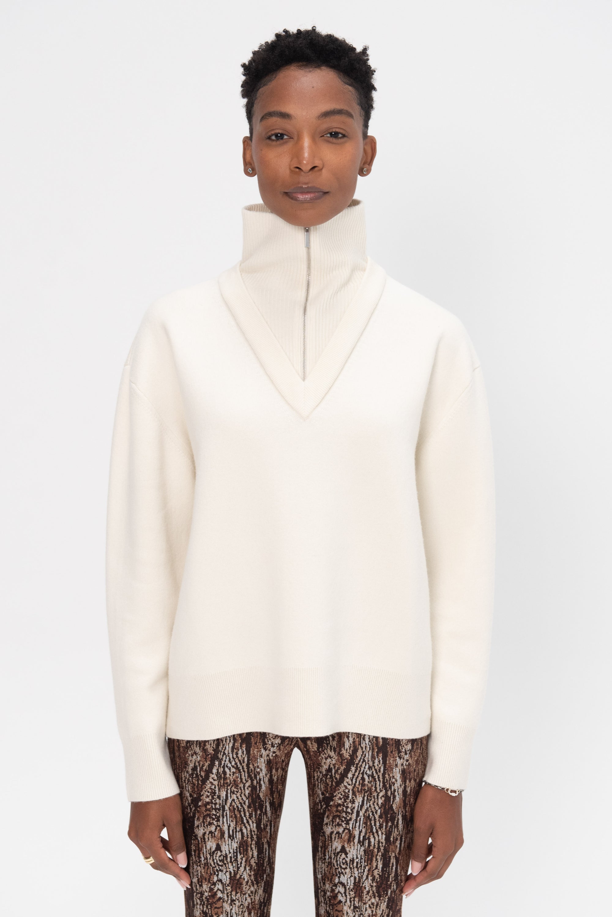 ROSETTA GETTY - Double Layer Pullover, Ivory