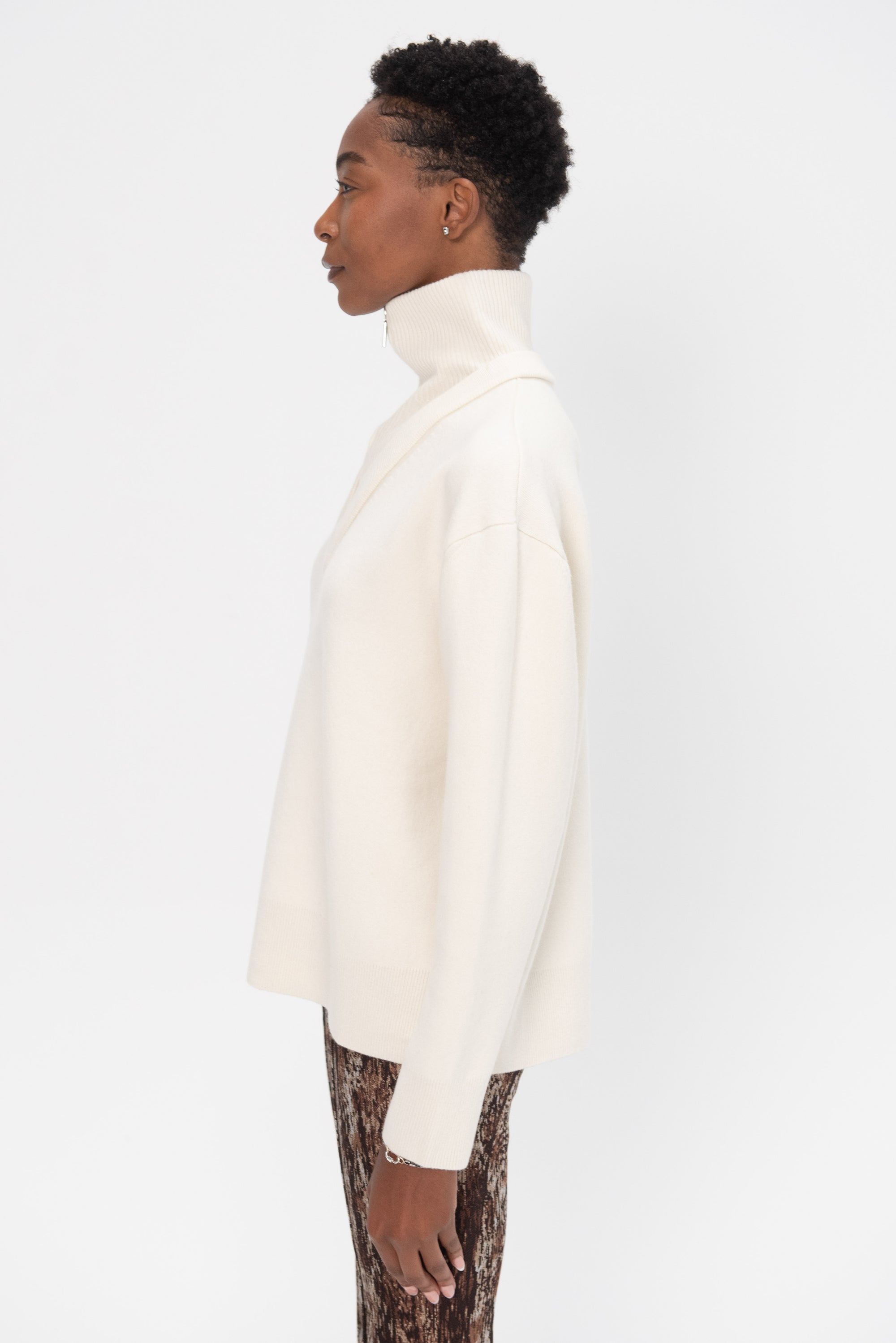 ROSETTA GETTY - Double Layer Pullover, Ivory