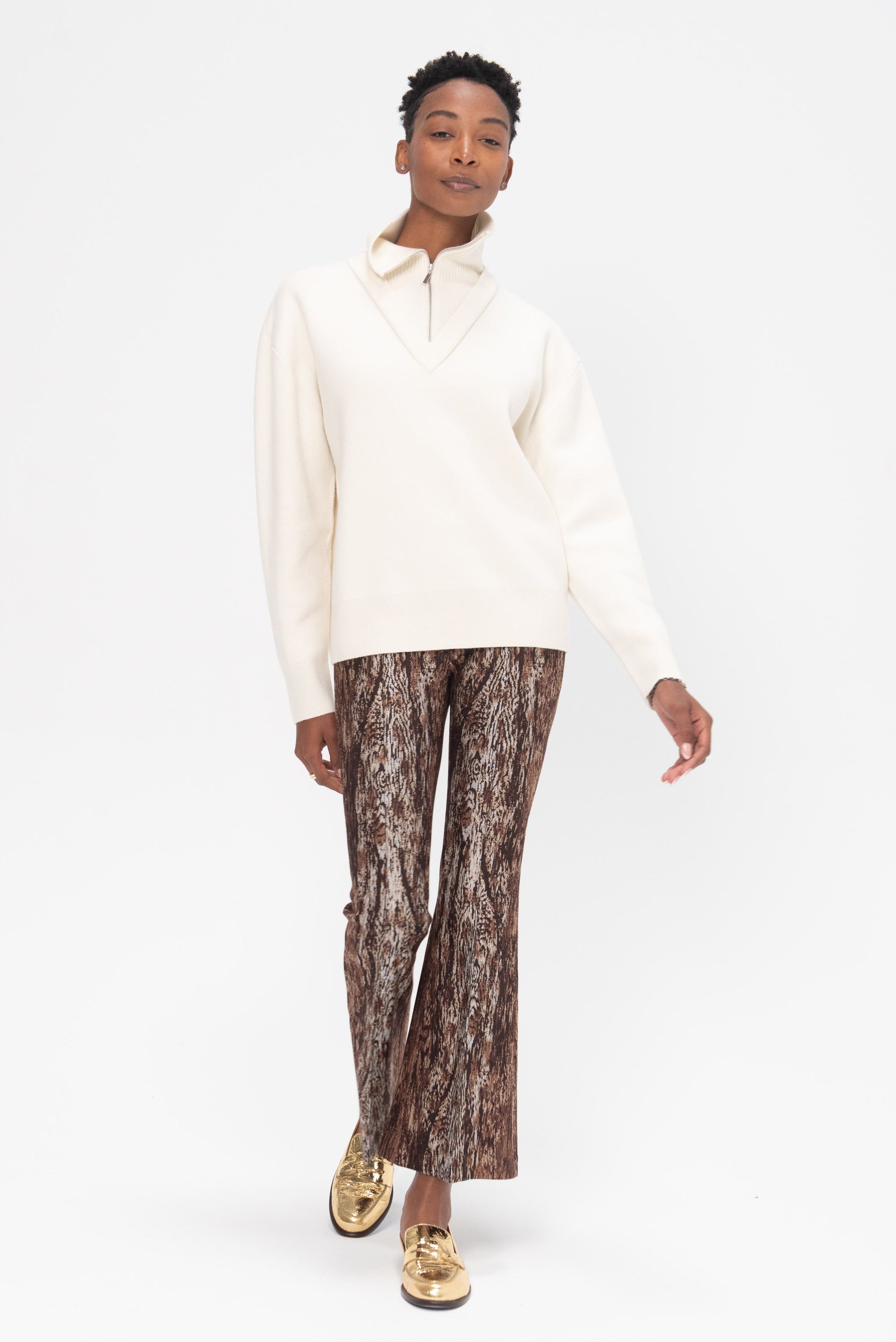 ROSETTA GETTY - Double Layer Pullover, Ivory