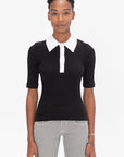 ROSETTA GETTY - Polo T-Shirt, Black & White