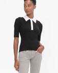 ROSETTA GETTY - Polo T-Shirt, Black & White