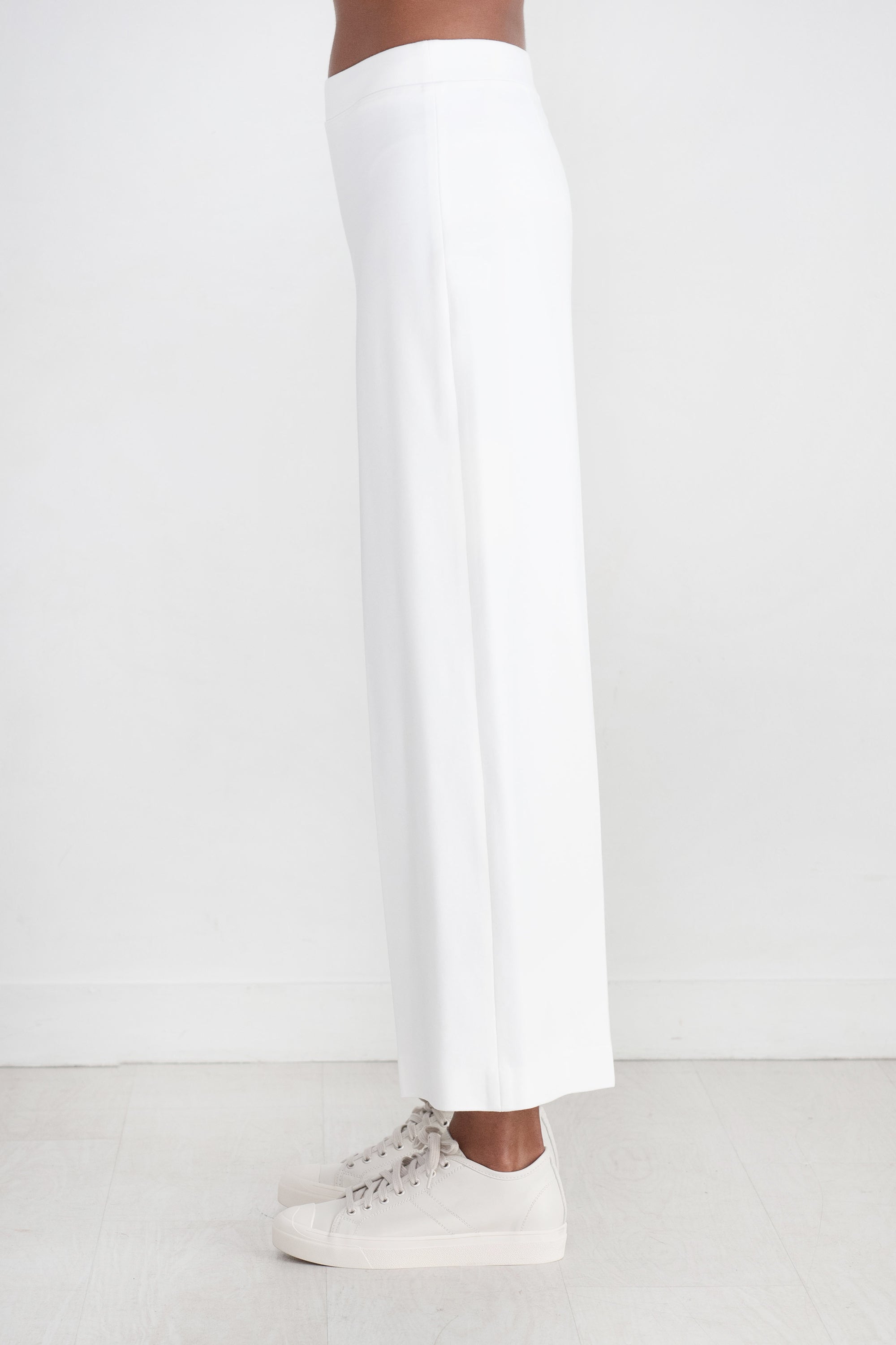 ROSETTA GETTY - Pull On Cropped Straight Pant, White