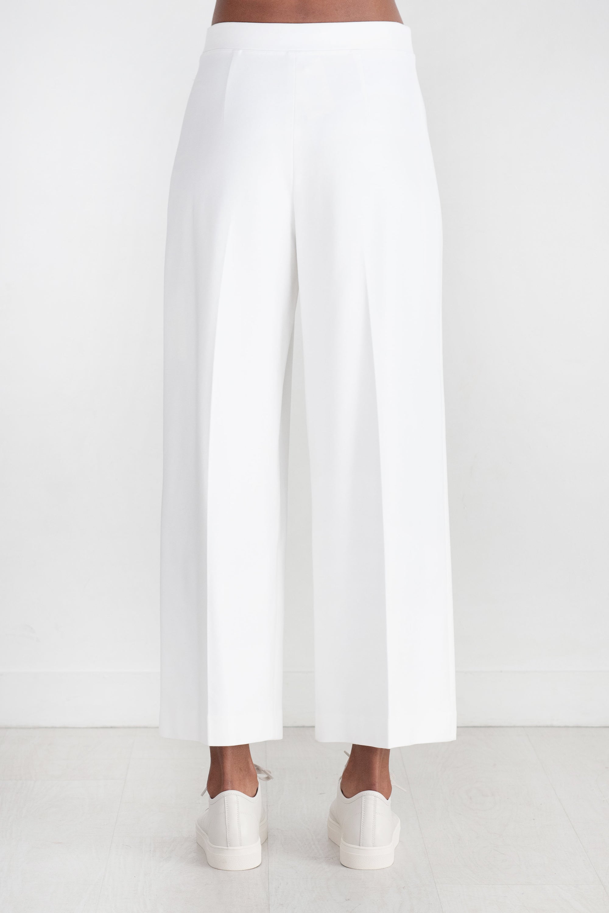 ROSETTA GETTY - Pull On Cropped Straight Pant, White