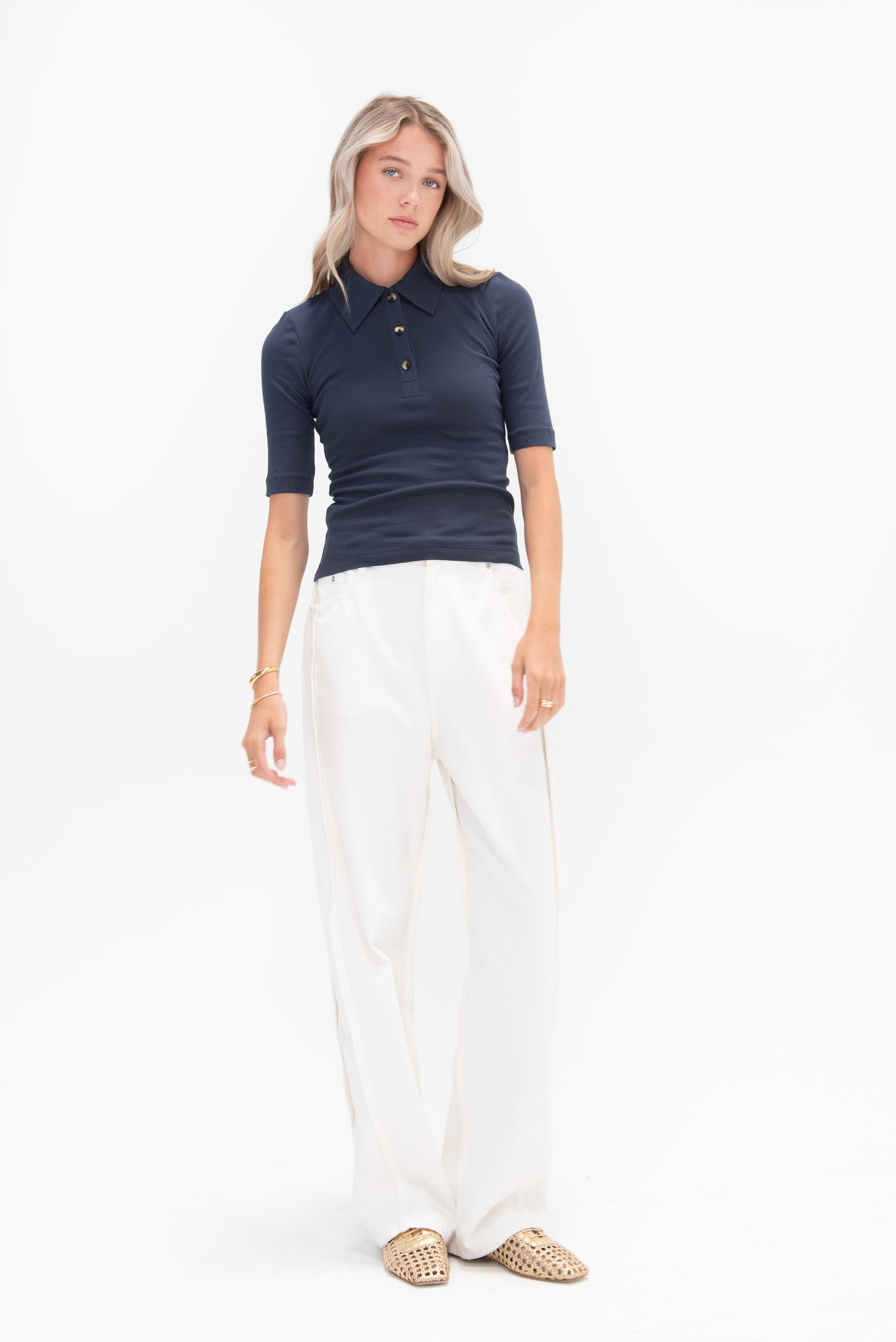 ROSETTA GETTY - Polo Shirt, Indigo