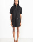 ROSETTA GETTY - Zip Up Shift Dress, Black