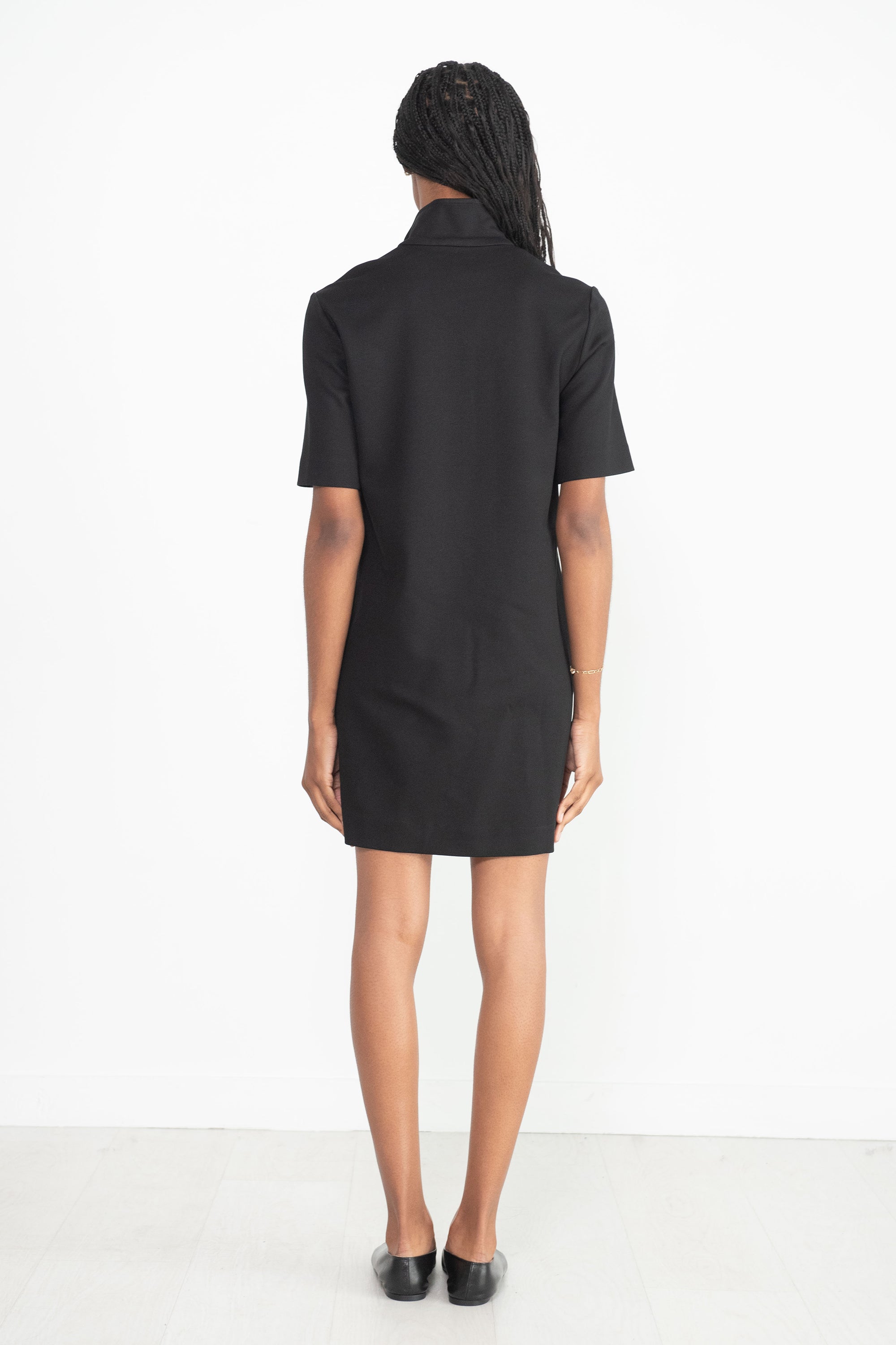 ROSETTA GETTY - Zip Up Shift Dress, Black