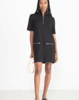 ROSETTA GETTY - Zip Up Shift Dress, Black