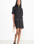 ROSETTA GETTY - Zip Up Shift Dress, Black