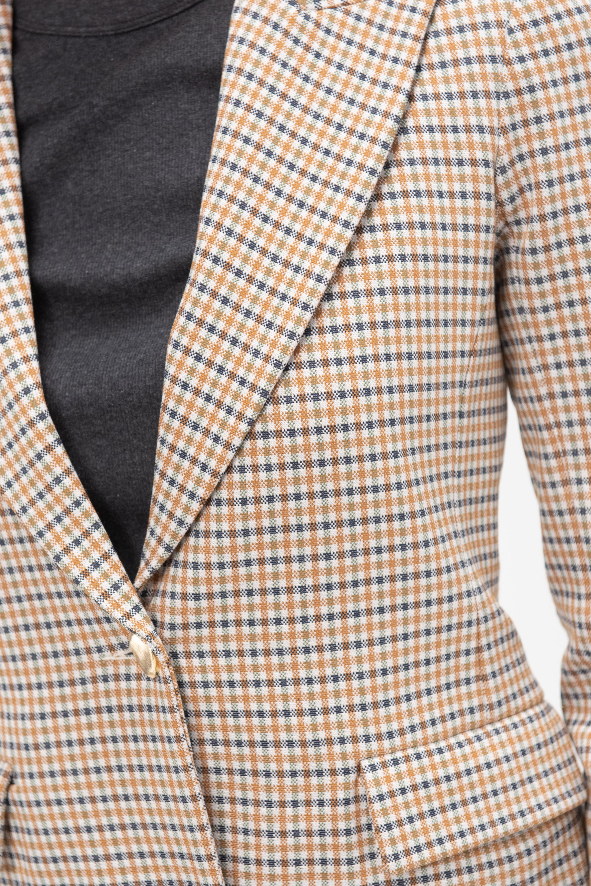 Peak Label Jacket Houndstooth Plaid, Multi